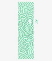 Grizzly Trippy Checkerboard 9" Griptape (green White)